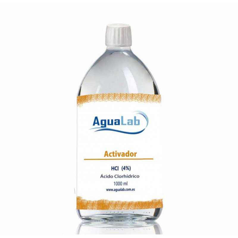 Hydrochloric Acid 4% Agualab 1 Litre Glass Bottle - 1