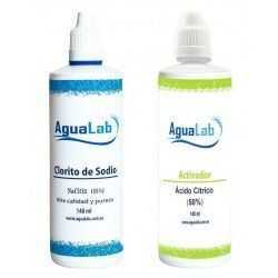 Kit Acide citrique Agualab 50% et Chlorite de sodium 25% (140 ml) Agualab - 1