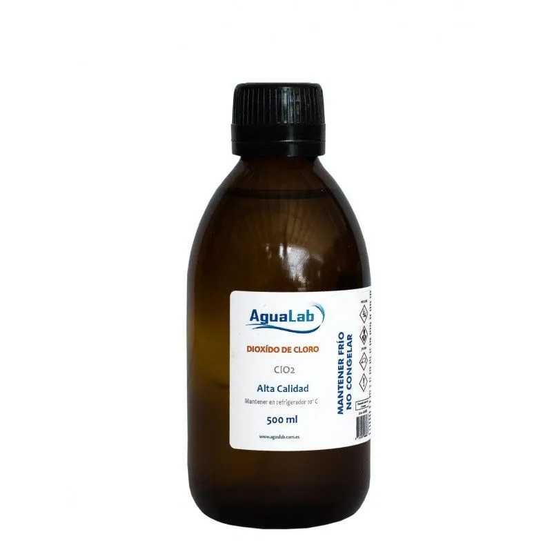 Dioxyde de chlore en bouteille de verre de 500 ml. Agualab - 1